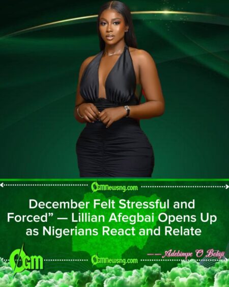 Lillian Afegbai Sparks Conversation After Admitting December Was Not Joyful for Her