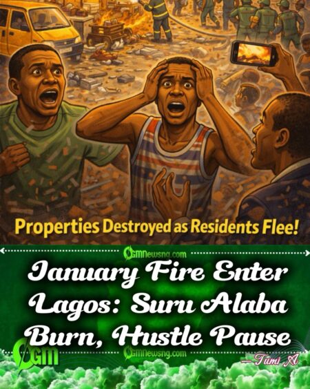 Gbas Gbos for Mile 2: Massive Fire Outbreak Burn Properties Around Suru Alaba Bus Stop, Lagos