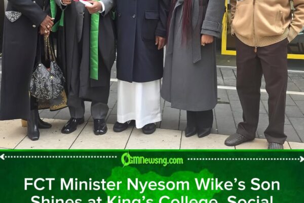 FCT Minister Nyesom Wike’s Son Bags King’s College MSc, Nigerians Ask If London Has Local Government