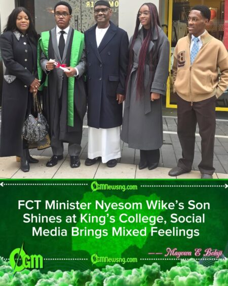 FCT Minister Nyesom Wike’s Son Bags King’s College MSc, Nigerians Ask If London Has Local Government