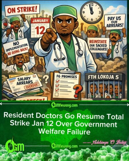 Nigerian Association Of Resident Doctors (NARD) Set to Resume Total Strike Jan 12 Over Welfare Wahala