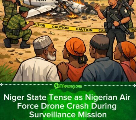 NAF Drone Crash for Niger State Sparks Panic as Military Begin Investigation