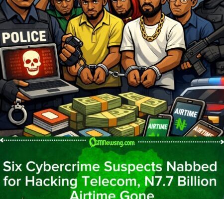Nigeria Police Arrest Six Hackers Wey Steal N7.7 Billion Airtime from Big Telecom
