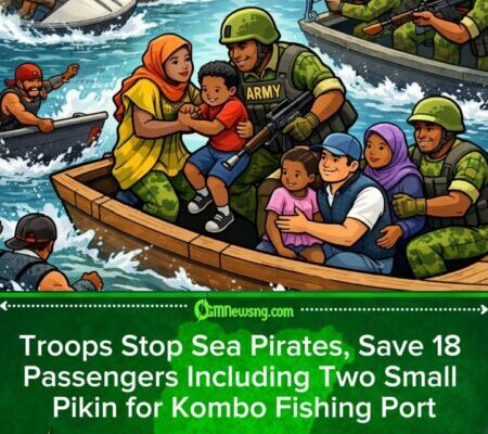 Nigerian Army Rescue 18 Passengers After Pirates Hij@ck Boat for Nigeria-Cameroon Waterways