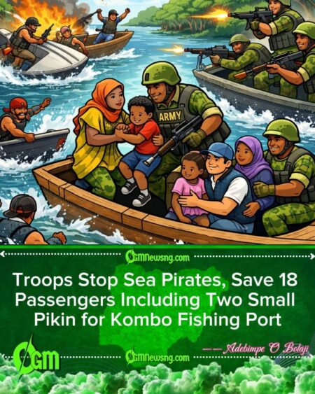 Nigerian Army Rescue 18 Passengers After Pirates Hij@ck Boat for Nigeria-Cameroon Waterways