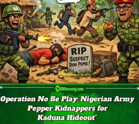 Kaduna Gbas Gbos: Nigerian Army Burst Kidnappers Hideout for Jagindi Kagom, One Suspect No Make Am Out Alive