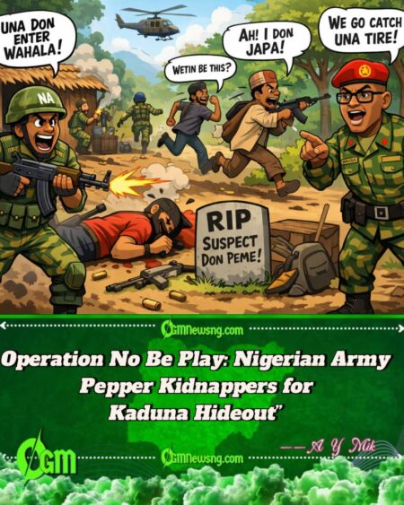 Kaduna Gbas Gbos: Nigerian Army Burst Kidnappers Hideout for Jagindi Kagom, One Suspect No Make Am Out Alive