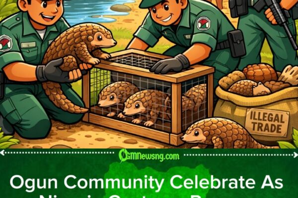 Nigerian Customs Service Snatch Four Live Pangolins For Ogun State, Stop Illegal Wildlife Trade