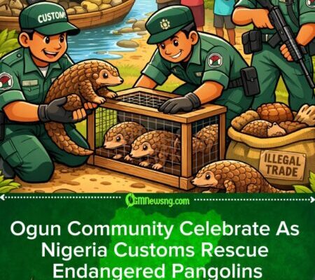 Nigerian Customs Service Snatch Four Live Pangolins For Ogun State, Stop Illegal Wildlife Trade