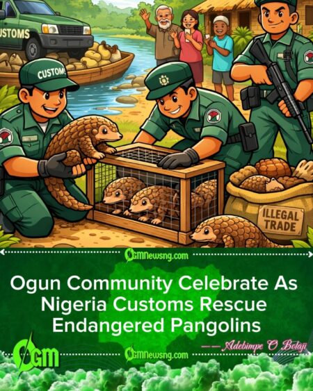 Nigerian Customs Service Snatch Four Live Pangolins For Ogun State, Stop Illegal Wildlife Trade