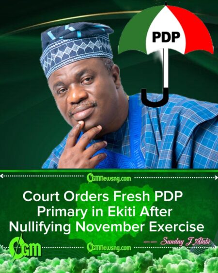 Ekiti 2026: Court Nullifies PDP Governorship Primaries, Orders Fresh Exercise
