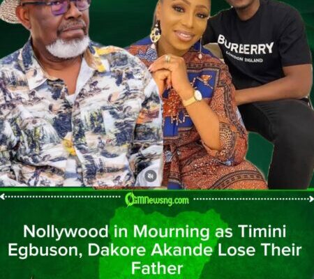 Actor Timini Egbuson and Actress Dakore Akande Mourn Father’s Death, Nollywood Reacts in Shock