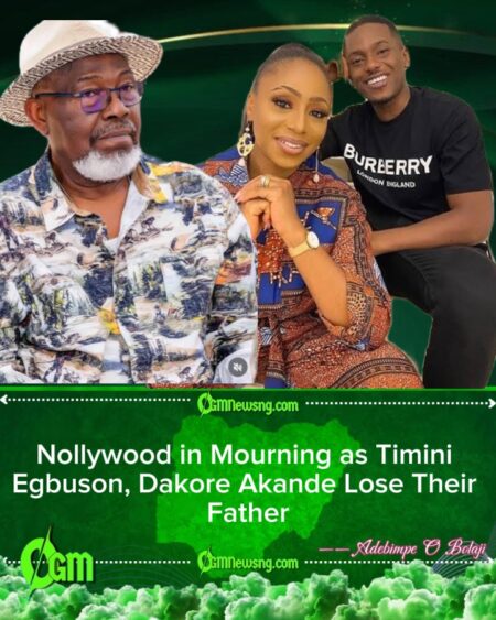 Actor Timini Egbuson and Actress Dakore Akande Mourn Father’s Death, Nollywood Reacts in Shock