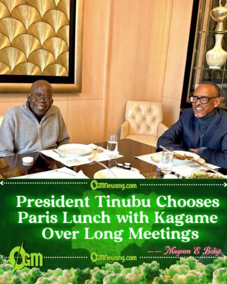 President Tinubu Dines with Kagame in Paris, Diplomacy Served Hot