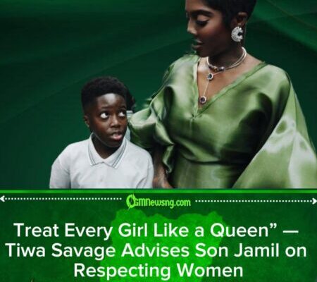 Tiwa Savage Shares Powerful Parenting Lesson, Tells Son Jamil to Respect and Honor Women