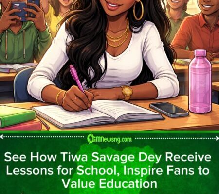 Tiwa Savage Shock Fans as She Show Face for Classroom Dey Learn Like Student