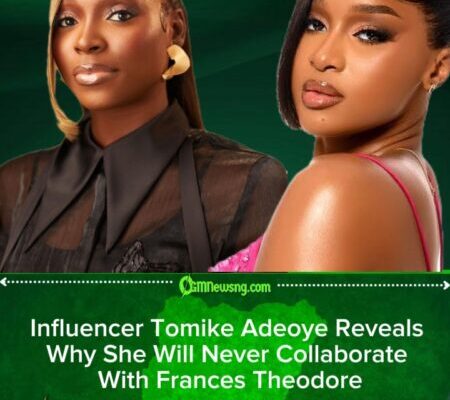 Tomike Adeoye Breaks Silence on Frances Theodore, Says Collaboration Is Impossible Due to Content Differences