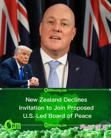 New Zealand Says No to Trump’s Board of Peace Proposal