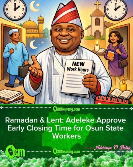 Ademola Adeleke Cut Osun Workers Work Time for Ramadan, Lent