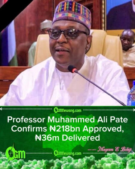 Professor Muhammed Ali Pate Cries ₦218bn, Treasury Answers With ₦36m