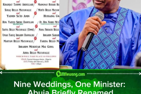 Minister Bello Matawalle’s Family Wedding Allegedly Shuts Down Abuja, Love Wins, Traffic Loses