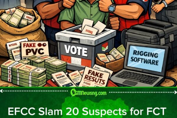 EFCC Arrest 20 People for FCT Council Poll Wahala, Democracy No Go Bend