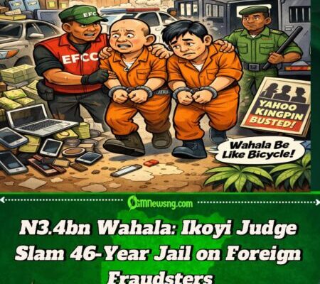 EFCC Gbas Gbos for Lagos: Two Chinese Men Chop 46-Years Jail Over N3.4bn & $2.5m Yahoo-Yahoo Cyber Fraud Wahala