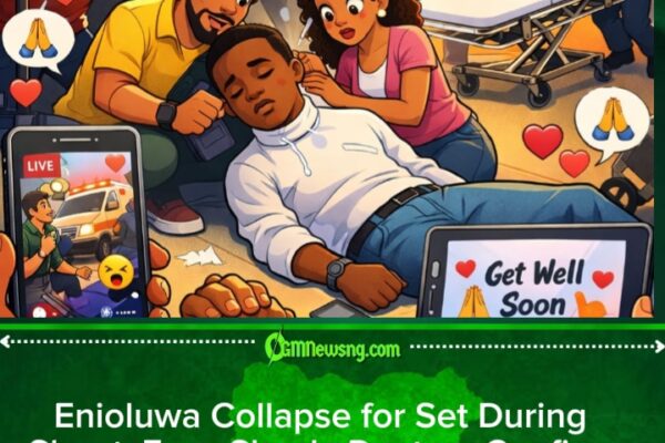 Media Star Enioluwa Fall Down on Set: Health Scare Go Viral, Fans Pray for Quick Recovery