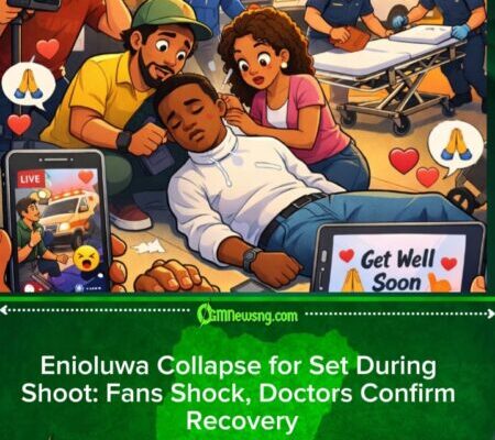 Media Star Enioluwa Fall Down on Set: Health Scare Go Viral, Fans Pray for Quick Recovery