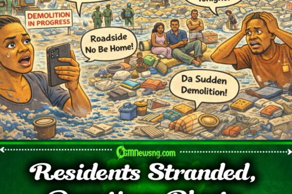 Content Creator Fari Cry Out as Demolition Scatter Families for Lagos, Silverbed Road Turn Open Compound
