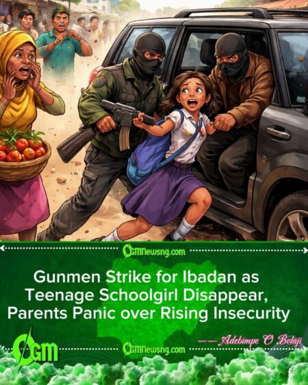 Gunmen K+dnap Schoolgirl for Ibadan Broad Daylight, Fear Spread as Police Launch Manhunt