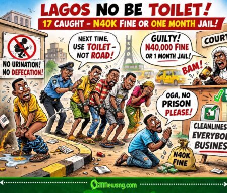 Lagos Court Slam 17 Environmental Offenders as Dem Dey Urinate and Defecate for Public – N40k Fine or One Month Jail