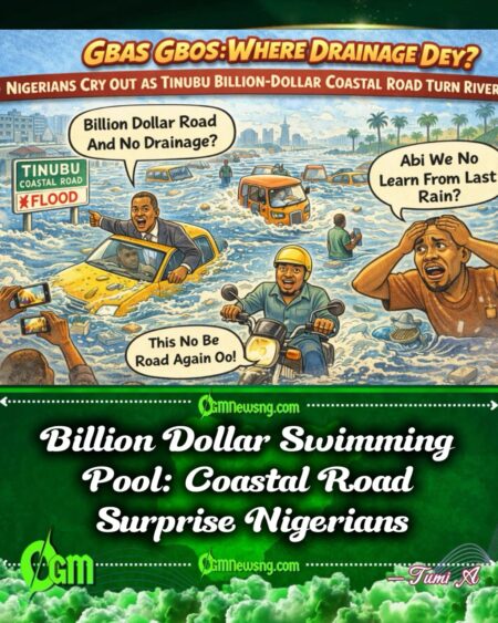 Nigerians Cry Out as Tinubu Billion-Dollar Coastal Road Turn River — “Where Drainage Dey?”