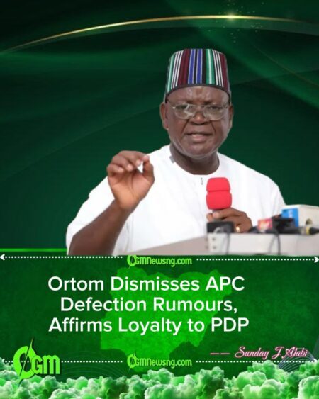 Ortom Reaffirms PDP Membership, Denies Defection to APC