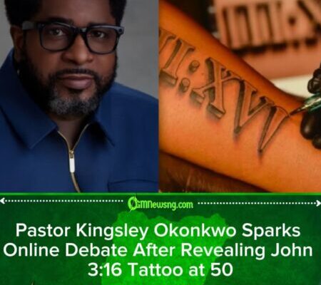 Pastor Kingsley Okonkwo Trends Online After Revealing John 3:16 Tattoo for His 50th Birthday