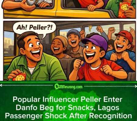 Moment Influencer Peller Beg for Snacks, Passenger No Recognize Am Until Small Boy Talk Am