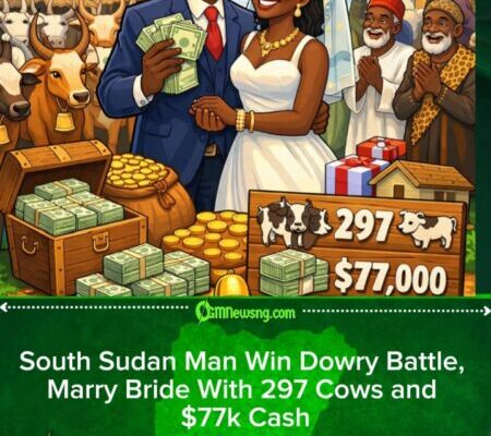 South Sudan Man Shock Africa as He Pay 297 Cows, $77,000 Dowry to Marry Bride