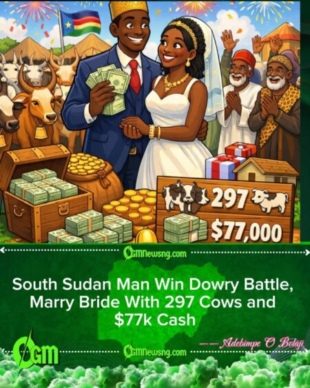 South Sudan Man Shock Africa as He Pay 297 Cows, $77,000 Dowry to Marry Bride