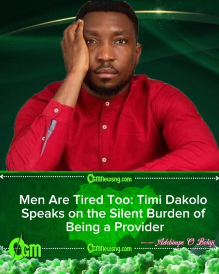 Timi Dakolo Speaks Out: “Men Are Tired Too” as He Exposes the Silent Pressure of Being a Provider