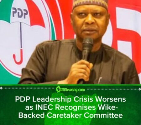 PDP Crisis Deepens as Turaki Faction Slams INEC Over Recognition of Wike-Backed Caretaker Committee