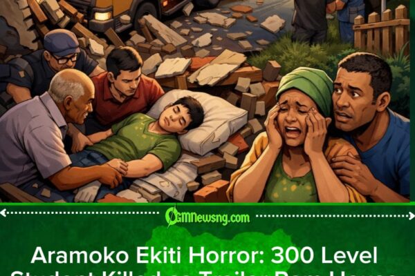 Aramoko Tragedy: 300 Level Student Killed as Trailer Smash House for Night