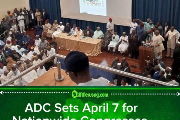 ADC Unveils Nationwide Congress Timetable, Fixes April 14 National Convention