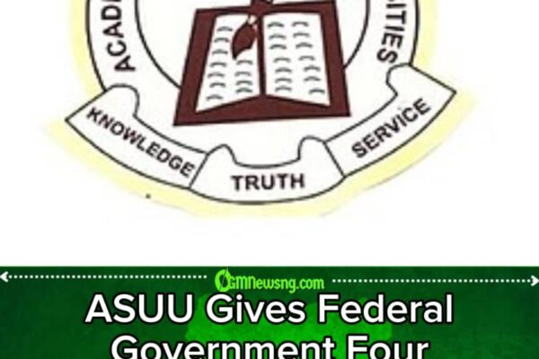 ASUU Issues Four-Day Ultimatum to Federal Government Over Implementation of New Lecturers’ Salary Structure