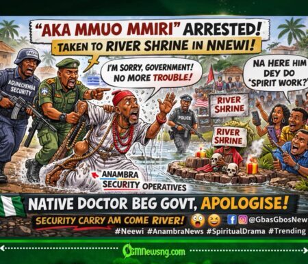 Aka Mmuo Mmiri’ Matter: Native Doctor Beg Anambra Government as Security Operatives Carry Am Go River Shrine After Arrest for Nnewi