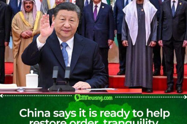 China says restoring peace in the Middle East requires dialogue and global cooperation