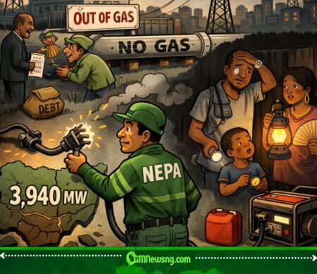 Nigerian Power Supply Don Crash as Electricity Generation Fall to 3,940MW Amid Gas Supply Crisis