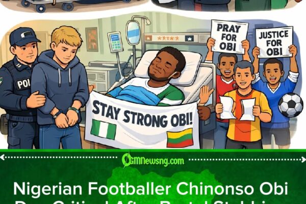 Nigerian Footballer Chinonso Jeremiah Obi Dey Fight For Life After Brutal Stabbing for Lithuania