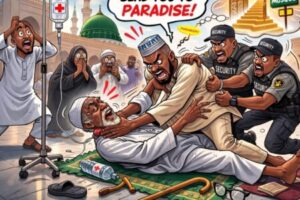 Pilgrim Try End Him Papa Life for Medina Mosque, Say Na Shortcut to Paradise — Gbas Gbos Wahala Burst