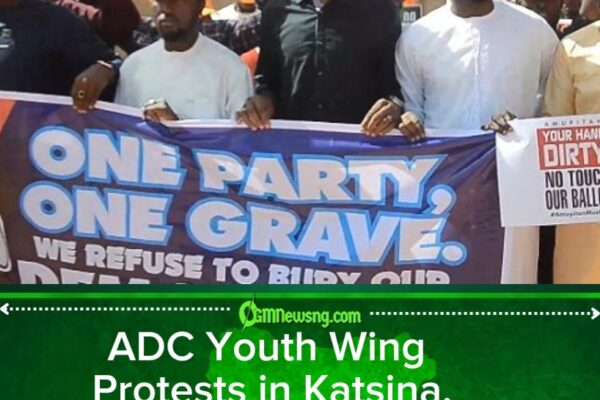 ADC Youths Stage Protest at INEC Office in Katsina, Issue 74-Hour Ultimatum