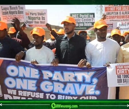 ADC Youths Stage Protest at INEC Office in Katsina, Issue 74-Hour Ultimatum